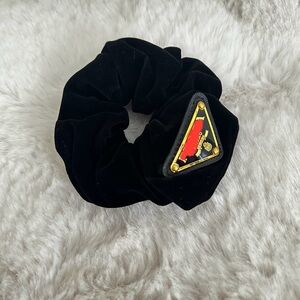 Black Velvet Hair Tie, Hair Scrunchies, Head Band, wrist tie, Pickle Attire